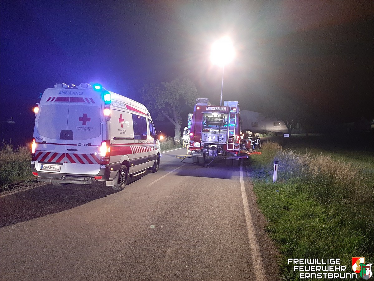 Verkehrsunfall mit eingeklemmter Person