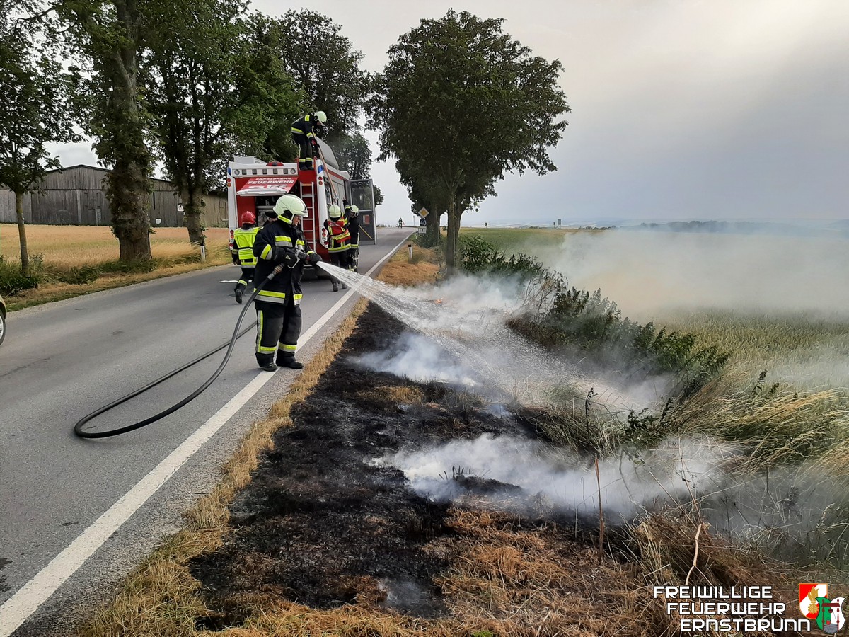 Flurbrand an der B40