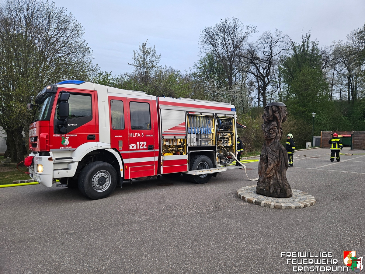 Waldbrandübung beim Kindergarten