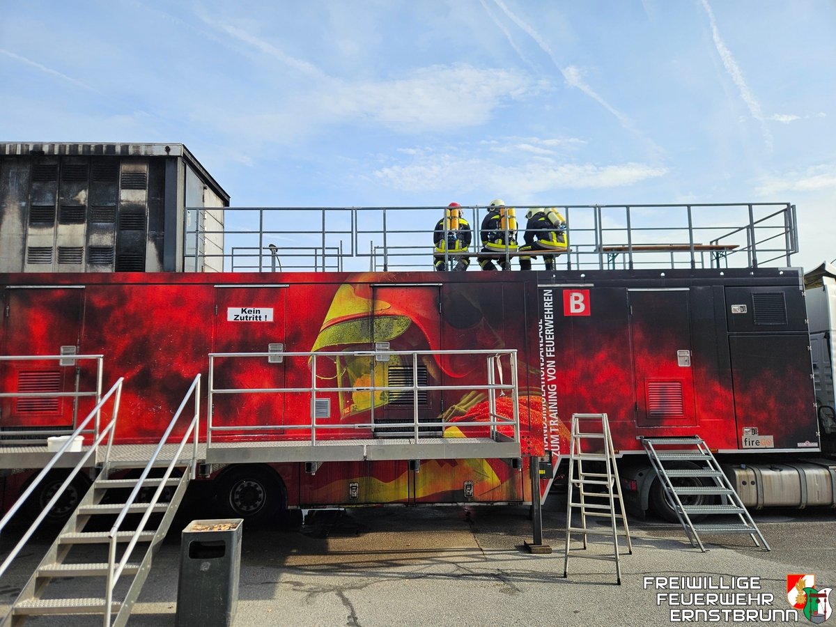 Heißausbildung im Brandcontainer