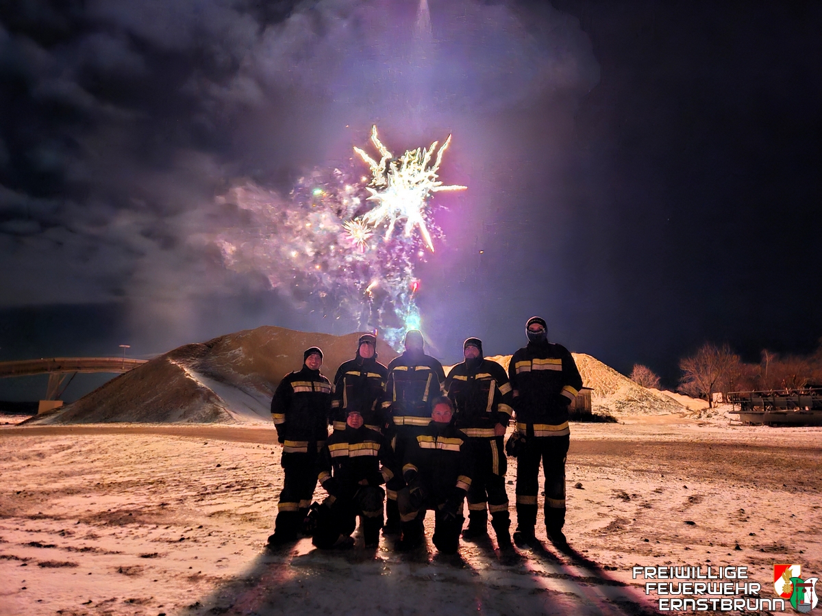 Brandsicherheitswache bei professionellem Feuerwerk